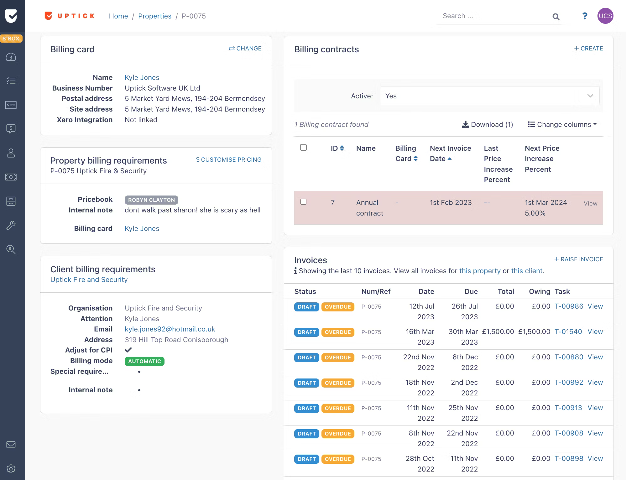 Uptick Dashboard