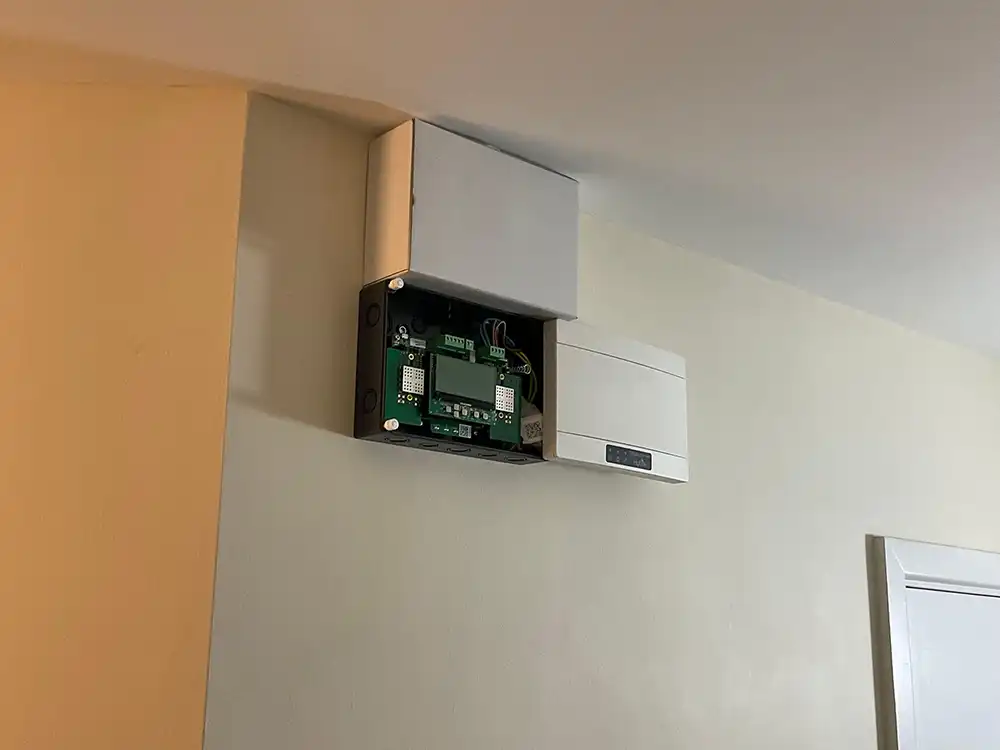 Wireless Fire Alarm System installed on a wall