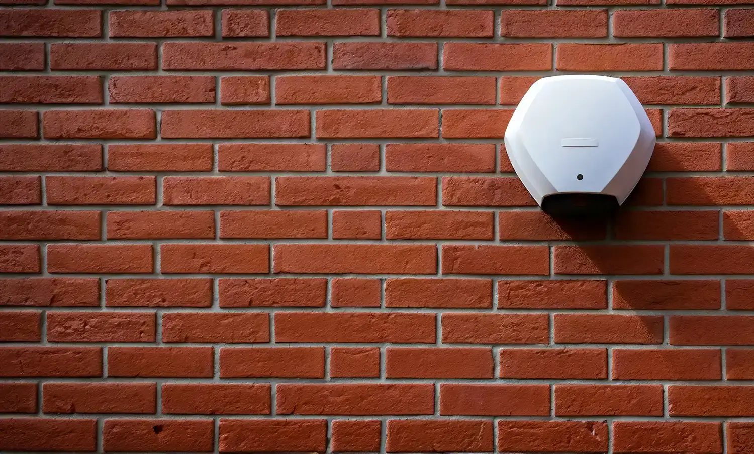 Outdoor Intruder Siren on a brick wall